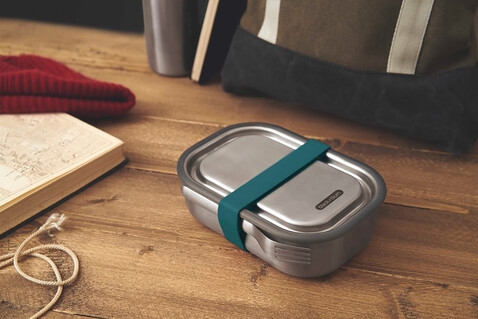 Black+Blum Stainless Steel Lunch Box groß turkis bedrucken, Art.-Nr. P439.0033 Black+Blum Stainless Steel Lunch Box groß turkis bedrucken, Art.-Nr. P439.0033