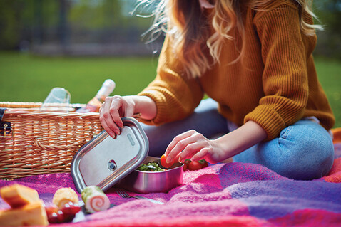 Black+Blum Stainless Steel Lunch Box groß turkis bedrucken, Art.-Nr. P439.0033 Black+Blum Stainless Steel Lunch Box groß turkis bedrucken, Art.-Nr. P439.0033