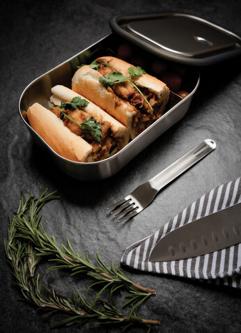 Black+Blum Stainless Steel Lunch Box groß turkis bedrucken, Art.-Nr. P439.0033 Black+Blum Stainless Steel Lunch Box groß turkis bedrucken, Art.-Nr. P439.0033