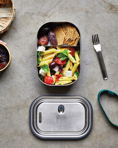 Black+Blum Stainless Steel Lunch Box groß turkis bedrucken, Art.-Nr. P439.0033 Black+Blum Stainless Steel Lunch Box groß turkis bedrucken, Art.-Nr. P439.0033