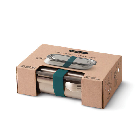 Black+Blum Stainless Steel Lunch Box groß turkis bedrucken, Art.-Nr. P439.0033 Black+Blum Stainless Steel Lunch Box groß turkis bedrucken, Art.-Nr. P439.0033