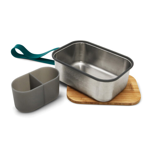 Black+Blum Stainless Steel Sandwich Box groß turkis bedrucken, Art.-Nr. P439.0133 Black+Blum Stainless Steel Sandwich Box groß turkis bedrucken, Art.-Nr. P439.0133