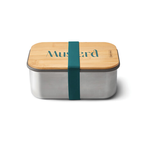 Black+Blum Stainless Steel Sandwich Box groß turkis bedrucken, Art.-Nr. P439.0133 Black+Blum Stainless Steel Sandwich Box groß turkis bedrucken, Art.-Nr. P439.0133