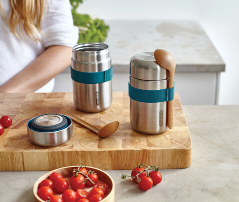 Black+Blum Food Flask 400ml turkis bedrucken, Art.-Nr. P439.0533 Black+Blum Food Flask 400ml turkis bedrucken, Art.-Nr. P439.0533