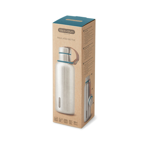Black+Blum isolierte Wasserflasche klein, 500ml turkis bedrucken, Art.-Nr. P439.1033