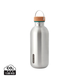 Black+Blum Stahl-Wasserflasche 600ml turkis bedrucken, Art.-Nr. P439.1233
