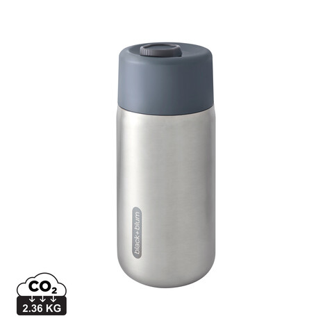 Black+Blum isolierter, auslaufsicherer Becher aus Edelstahl grau bedrucken, Art.-Nr. P439.1502 Black+Blum isolierter, auslaufsicherer Becher aus Edelstahl grau bedrucken, Art.-Nr. P439.1502