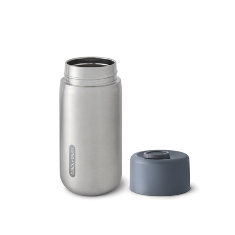 Black+Blum isolierter, auslaufsicherer Becher aus Edelstahl grau bedrucken, Art.-Nr. P439.1502 Black+Blum isolierter, auslaufsicherer Becher aus Edelstahl grau bedrucken, Art.-Nr. P439.1502