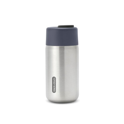 Black+Blum isolierter, auslaufsicherer Becher aus Edelstahl grau bedrucken, Art.-Nr. P439.1502 Black+Blum isolierter, auslaufsicherer Becher aus Edelstahl grau bedrucken, Art.-Nr. P439.1502