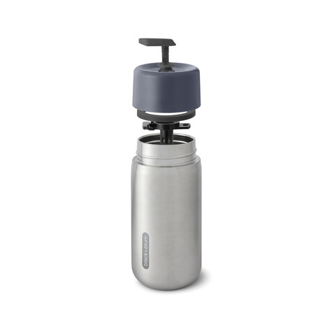 Black+Blum isolierter, auslaufsicherer Becher aus Edelstahl grau bedrucken, Art.-Nr. P439.1502 Black+Blum isolierter, auslaufsicherer Becher aus Edelstahl grau bedrucken, Art.-Nr. P439.1502