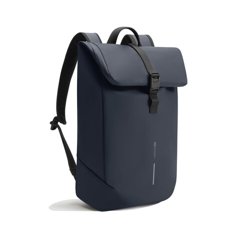Urban wasserabweisender Flap-Top Rucksack navy blau, schwarz bedrucken, Art.-Nr. P706.2625 Urban wasserabweisender Flap-Top Rucksack navy blau, schwarz bedrucken, Art.-Nr. P706.2625