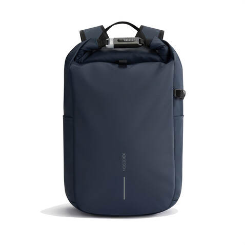 Urban wasserabweisender Anti-Diebstahl Rucksack navy blau, schwarz bedrucken, Art.-Nr. P706.2825 Urban wasserabweisender Anti-Diebstahl Rucksack navy blau, schwarz bedrucken, Art.-Nr. P706.2825