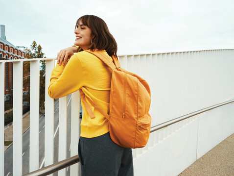 Impact Aware™ 285g/m² Rucksack aus rCanvas sundial orange bedrucken, Art.-Nr. P762.998 Impact Aware™ 285g/m² Rucksack aus rCanvas sundial orange bedrucken, Art.-Nr. P762.998