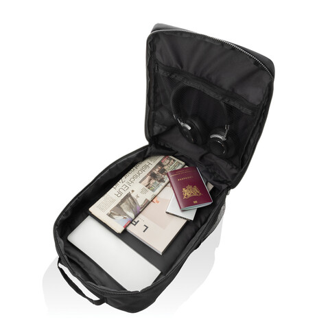 Swiss Peak Aware™ RPET Essential 15.6" Laptop-Rucksack schwarz bedrucken, Art.-Nr. P763.4301 Swiss Peak Aware™ RPET Essential 15.6" Laptop-Rucksack schwarz bedrucken, Art.-Nr. P763.4301