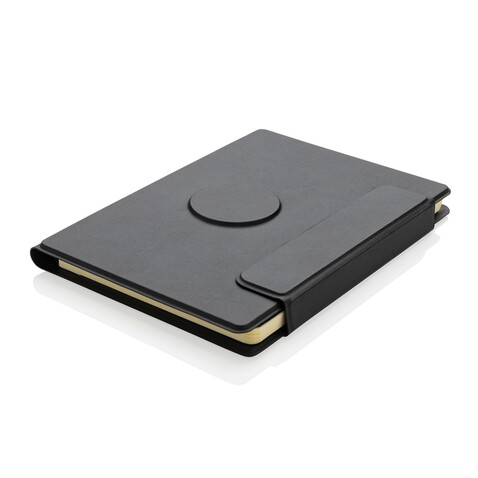 Stuart Magnet-Portfolio A5 aus RCS-zertifiziertem rPU schwarz bedrucken, Art.-Nr. P774.6301 Stuart Magnet-Portfolio A5 aus RCS-zertifiziertem rPU schwarz bedrucken, Art.-Nr. P774.6301