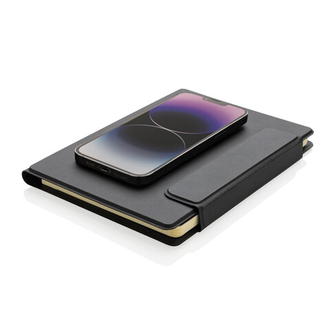 Stuart Magnet-Portfolio A5 aus RCS-zertifiziertem rPU schwarz bedrucken, Art.-Nr. P774.6301 Stuart Magnet-Portfolio A5 aus RCS-zertifiziertem rPU schwarz bedrucken, Art.-Nr. P774.6301