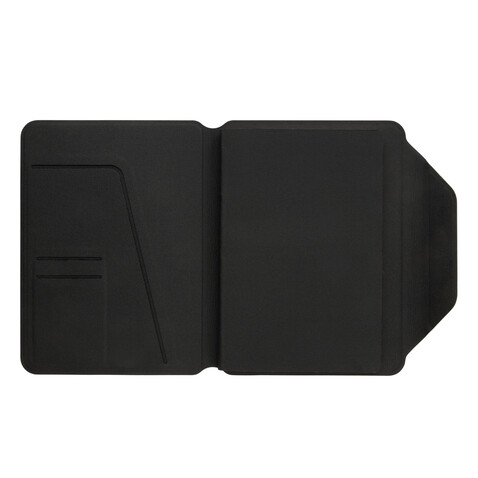 Teri AWARE™ A5 Portfolio aus RPET und Walnuss schwarz bedrucken, Art.-Nr. P774.6401 Teri AWARE™ A5 Portfolio aus RPET und Walnuss schwarz bedrucken, Art.-Nr. P774.6401