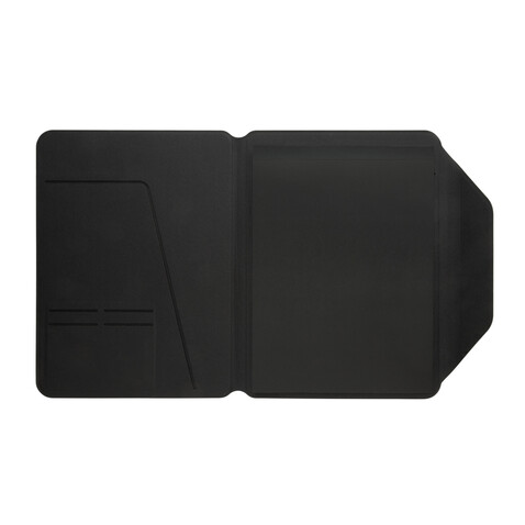 Teri AWARE™ A4 Portfolio aus RPET und Walnuss schwarz bedrucken, Art.-Nr. P774.6501 Teri AWARE™ A4 Portfolio aus RPET und Walnuss schwarz bedrucken, Art.-Nr. P774.6501