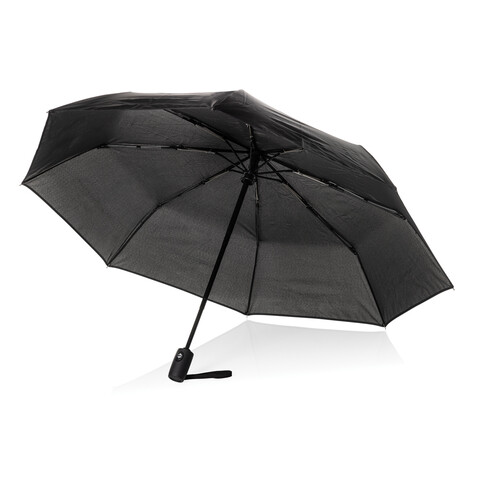 Swiss Peak Vito Aware™ RPET 21" Schirm mit auto open/close schwarz bedrucken, Art.-Nr. P850.7301