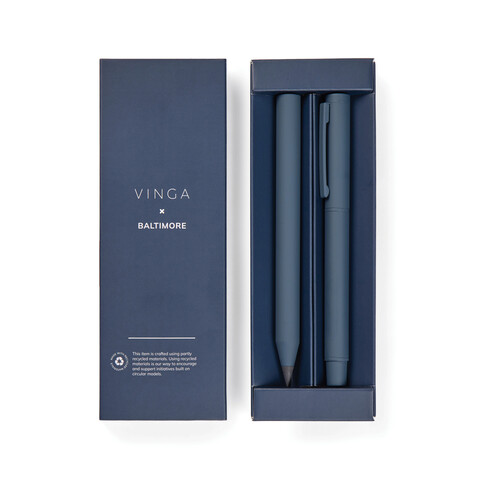 VINGA Baltimore RCS Stifteset navy blau bedrucken, Art.-Nr. V1690325 VINGA Baltimore RCS Stifteset navy blau bedrucken, Art.-Nr. V1690325