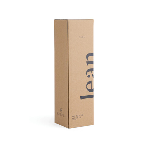 VINGA Lean 800ml RCS RPET Wasserflasche navy blau bedrucken, Art.-Nr. V4330525 VINGA Lean 800ml RCS RPET Wasserflasche navy blau bedrucken, Art.-Nr. V4330525