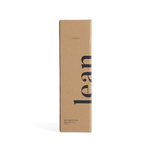 VINGA Lean 800ml RCS RPET Wasserflasche anthrazit bedrucken, Art.-Nr. V4330522