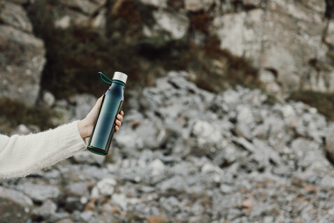 VINGA Lean 800ml RCS RPET Wasserflasche grün bedrucken, Art.-Nr. V4330507 VINGA Lean 800ml RCS RPET Wasserflasche grün bedrucken, Art.-Nr. V4330507