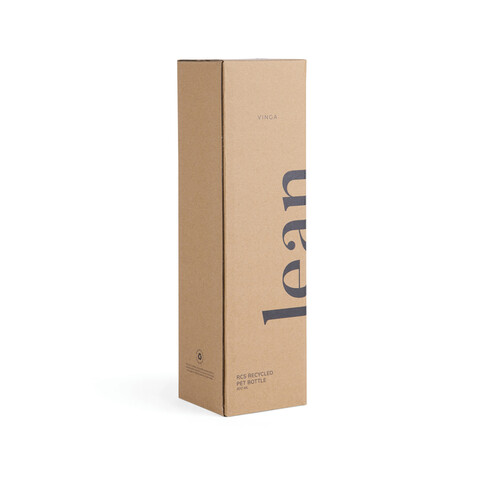 VINGA Lean 800ml RCS RPET Wasserflasche blau bedrucken, Art.-Nr. V4330505