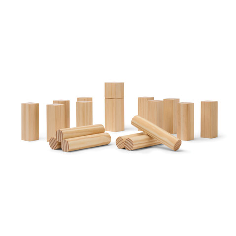 VINGA Kubb Mini Spiel braun bedrucken, Art.-Nr. V4532309 VINGA Kubb Mini Spiel braun bedrucken, Art.-Nr. V4532309