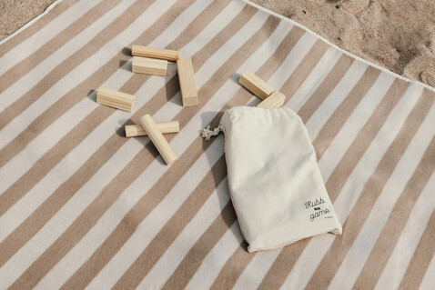 VINGA Kubb Mini Spiel braun bedrucken, Art.-Nr. V4532309 VINGA Kubb Mini Spiel braun bedrucken, Art.-Nr. V4532309
