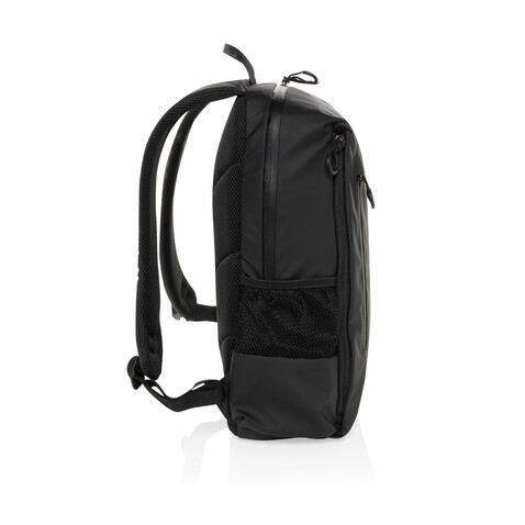 Lima Aware™ RPET wasserabweisender 15,6" Laptop-Rucksack schwarz bedrucken, Art.-Nr. P763.4401