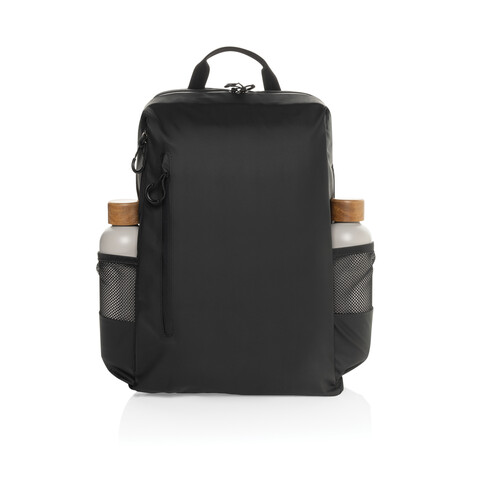 Lima Aware™ RPET wasserabweisender 15,6" Laptop-Rucksack schwarz bedrucken, Art.-Nr. P763.4401