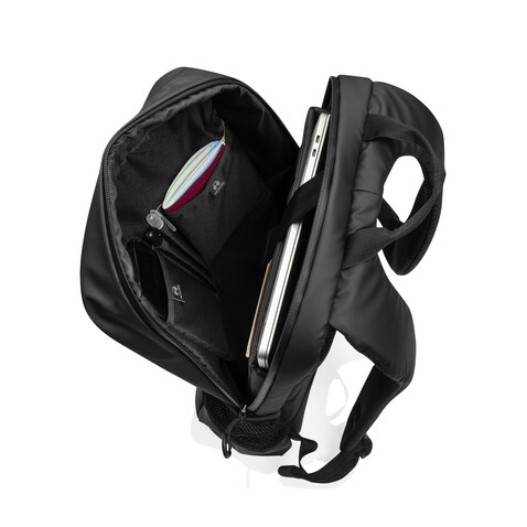 Lima Aware™ RPET wasserabweisender 15,6" Laptop-Rucksack schwarz bedrucken, Art.-Nr. P763.4401