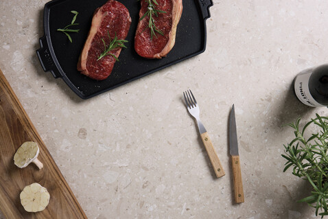VINGA Paso 8-teiliges Grill-Besteck-Set braun bedrucken, Art.-Nr. V4220009
