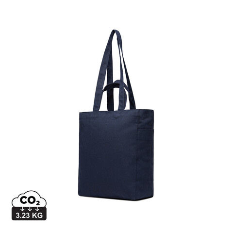 VINGA Hilo AWARE™ Tasche mit Reißverschluss aus rec. Canvas navy blau bedrucken, Art.-Nr. V7620525 VINGA Hilo AWARE™ Tasche mit Reißverschluss aus rec. Canvas navy blau bedrucken, Art.-Nr. V7620525
