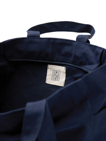 VINGA Hilo AWARE™ Tasche mit Reißverschluss aus rec. Canvas navy blau bedrucken, Art.-Nr. V7620525 VINGA Hilo AWARE™ Tasche mit Reißverschluss aus rec. Canvas navy blau bedrucken, Art.-Nr. V7620525