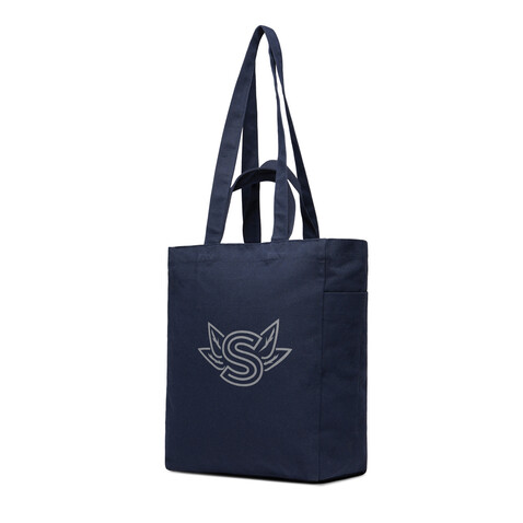 VINGA Hilo AWARE™ Tasche mit Reißverschluss aus rec. Canvas navy blau bedrucken, Art.-Nr. V7620525 VINGA Hilo AWARE™ Tasche mit Reißverschluss aus rec. Canvas navy blau bedrucken, Art.-Nr. V7620525