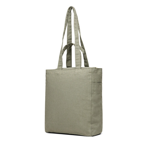 VINGA Hilo AWARE™ Tasche mit Reißverschluss aus rec. Canvas grün bedrucken, Art.-Nr. V7620507 VINGA Hilo AWARE™ Tasche mit Reißverschluss aus rec. Canvas grün bedrucken, Art.-Nr. V7620507