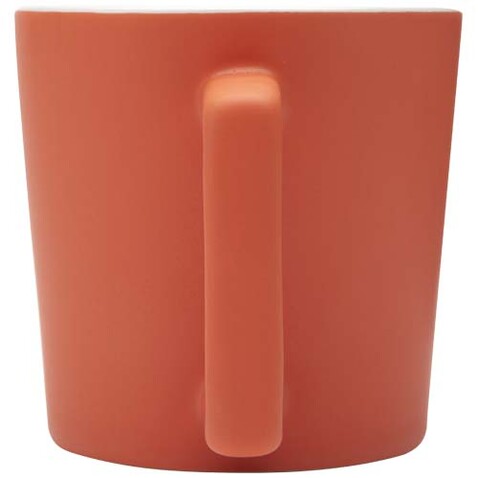 Cali 370 ml Keramiktasse mit matter Oberfläche, orange bedrucken, Art.-Nr. 10090031 Cali 370 ml Keramiktasse mit matter Oberfläche, orange bedrucken, Art.-Nr. 10090031