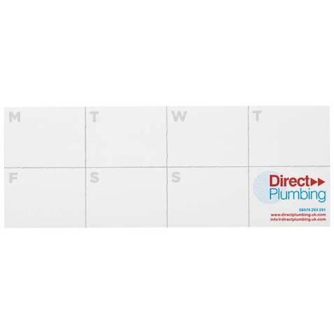 Sticky-Mate® Haftnotizen mit Kalender aus recyceltem Material, weiss bedrucken, Art.-Nr. 21297011 Sticky-Mate® Haftnotizen mit Kalender aus recyceltem Material, weiss bedrucken, Art.-Nr. 21297011