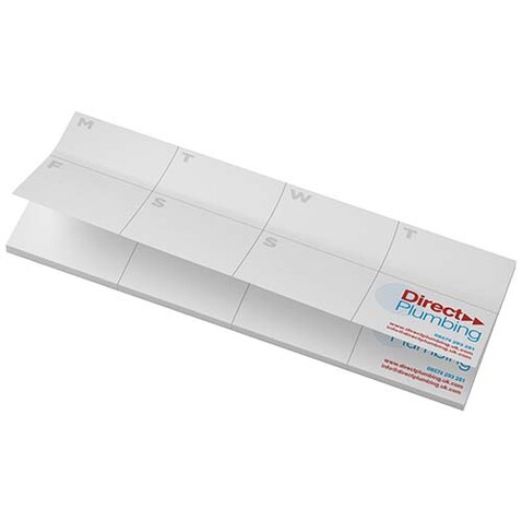 Sticky-Mate® Haftnotizen mit Kalender aus recyceltem Material, weiss bedrucken, Art.-Nr. 21297011 Sticky-Mate® Haftnotizen mit Kalender aus recyceltem Material, weiss bedrucken, Art.-Nr. 21297011