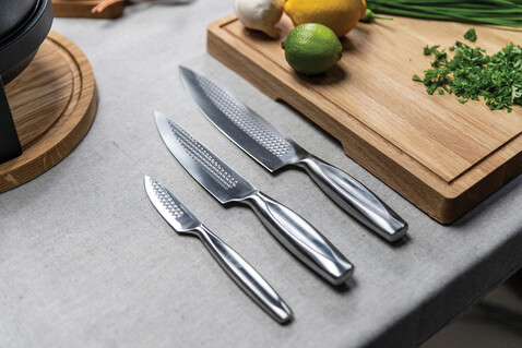 BOSKA Küchenmesser Monaco+, 3er-Set Stahl bedrucken, Art.-Nr. RB307132 BOSKA Küchenmesser Monaco+, 3er-Set Stahl bedrucken, Art.-Nr. RB307132
