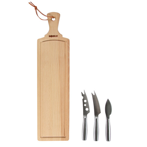BOSKA Käse-Set Amigo braun, Stahl bedrucken, Art.-Nr. RB358208 BOSKA Käse-Set Amigo braun, Stahl bedrucken, Art.-Nr. RB358208