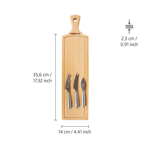 BOSKA Käse-Set Amigo braun, Stahl bedrucken, Art.-Nr. RB358208 BOSKA Käse-Set Amigo braun, Stahl bedrucken, Art.-Nr. RB358208