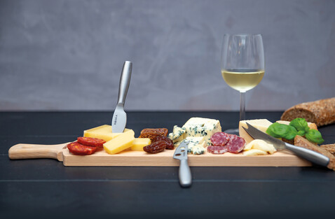 BOSKA Käse-Set Amigo braun, Stahl bedrucken, Art.-Nr. RB358208 BOSKA Käse-Set Amigo braun, Stahl bedrucken, Art.-Nr. RB358208