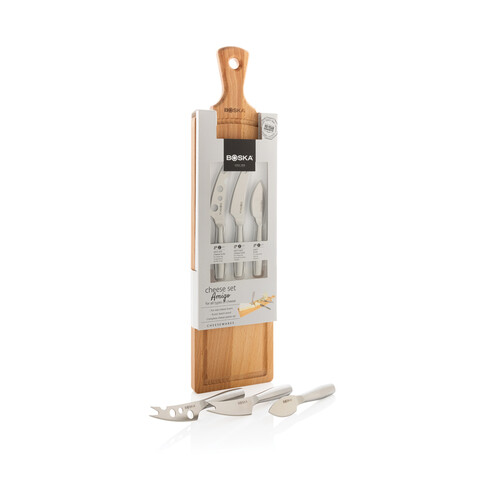 BOSKA Käse-Set Amigo braun, Stahl bedrucken, Art.-Nr. RB358208 BOSKA Käse-Set Amigo braun, Stahl bedrucken, Art.-Nr. RB358208