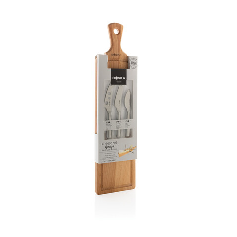 BOSKA Käse-Set Amigo braun, Stahl bedrucken, Art.-Nr. RB358208 BOSKA Käse-Set Amigo braun, Stahl bedrucken, Art.-Nr. RB358208