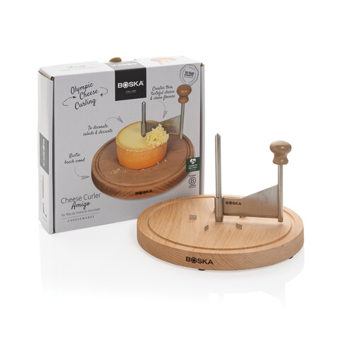 BOSKA Käseschaber Amigo Stahl, braun bedrucken, Art.-Nr. RB850510