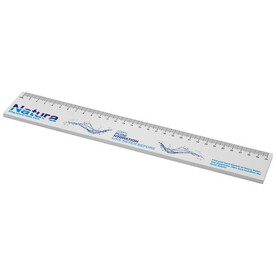 Sticky-Mate® Haftnotizen mit gedrucktem 30 cm Lineal aus recyceltem Material, weiss bedrucken, Art.-Nr. 21301011