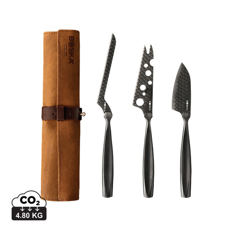 BOSKA Käsemesserset Monaco+ Black schwarz bedrucken, Art.-Nr. RB307089